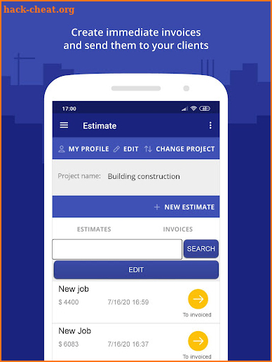 Construction Estimator App screenshot