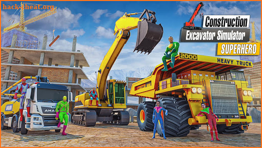 Construction Excavator Simulator: Superhero Game screenshot