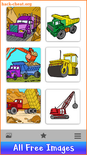 Construction Vehicles Color by Number-Glitter Book screenshot
