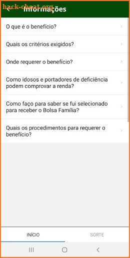 Consulta Benefício da Família: Valor e Extrato screenshot