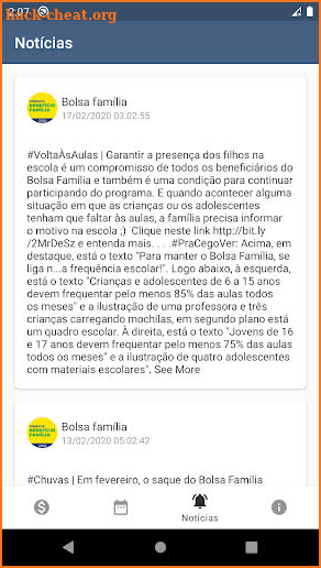 Consulta Bolsa Benefício Família 2020 screenshot
