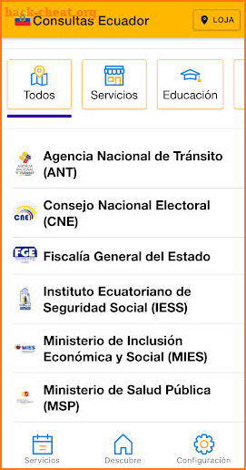 Consultas Ecuador screenshot