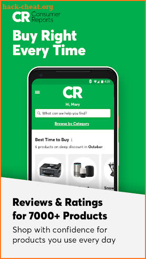 Consumer Reports: Ratings App screenshot