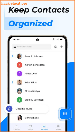 Contacts screenshot