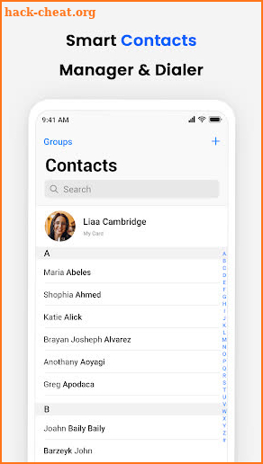 Contacts screenshot