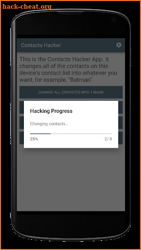 Contacts Hacker - Prank Your Friends! screenshot