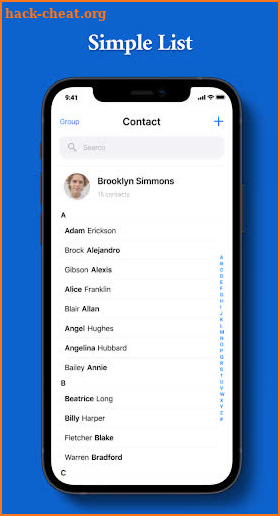 Contacts iOS 16 screenshot