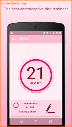 Contraceptive Ring Reminder + screenshot