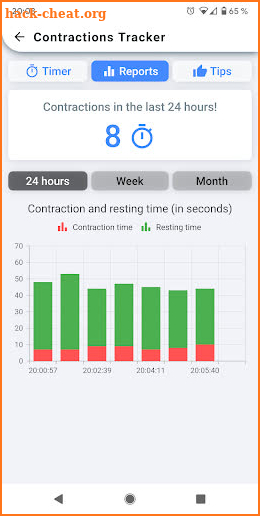 Contractions Tracker - Time your contractions! screenshot