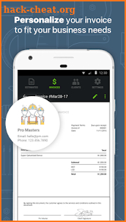 Contractor Estimate & Invoice screenshot