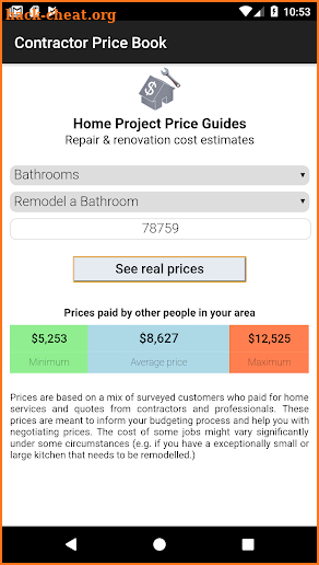 Contractor Price Book - Home repair & renovation screenshot