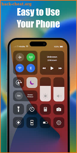 Control Center: Quick Panel screenshot