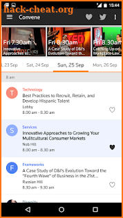 Convene - live events app screenshot