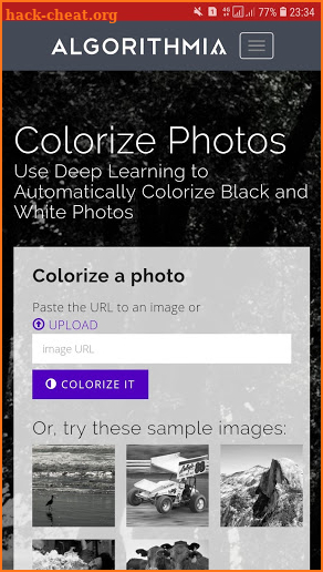 Convert B&W Photo to Color with - Algorithmia screenshot