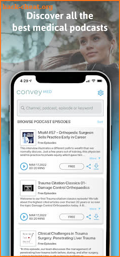 ConveyMED Podcast App screenshot