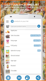 Cook your ingredients & Shopping list screenshot