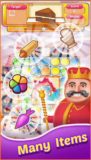 Cookie King Quest: Free Match 3 Games screenshot