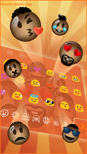 Cool African Emoji Keyboard Theme screenshot