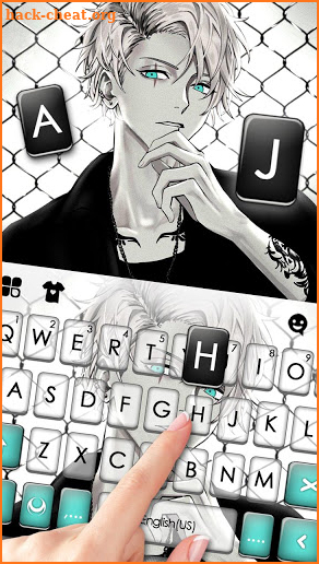 Cool Anime Boy Keyboard Theme screenshot