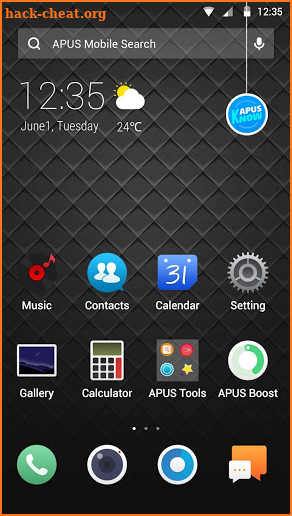 Cool black APUS Launcher theme screenshot