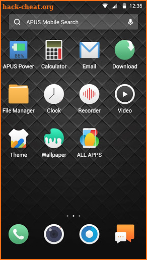 Cool black APUS Launcher theme screenshot