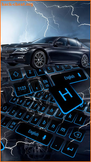 Cool black car keyboard screenshot