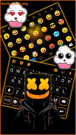 Cool Black DJ Keyboard Background screenshot