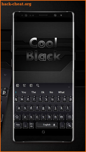 Cool Black Glossy Texture Keyboard screenshot