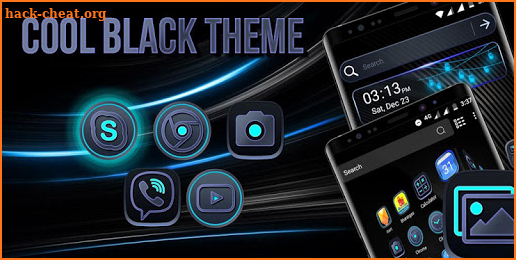 Cool Black Launcher Theme screenshot