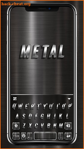 Cool Black Metal Keyboard Background screenshot