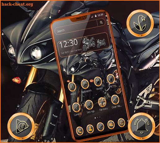 Cool Black Motobike Theme screenshot