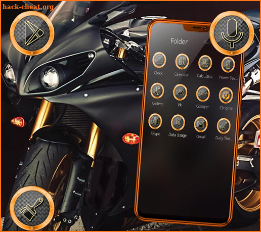 Cool Black Motobike Theme screenshot