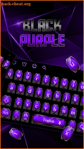 Cool Black Purple Glossy Keyboard screenshot