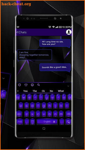 Cool Black Purple Keyboard screenshot