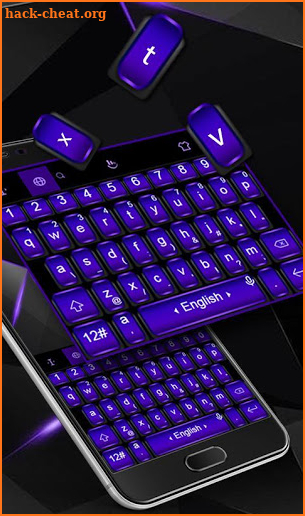 Cool Black Purple Keyboard Theme screenshot