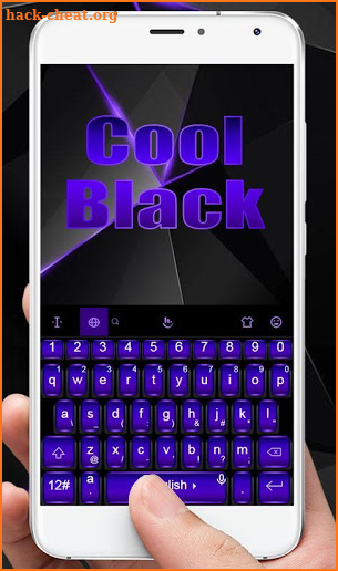 Cool Black Purple Keyboard Theme screenshot