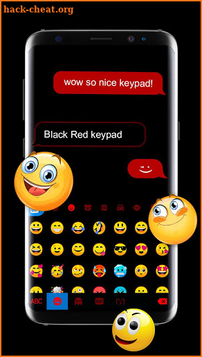 Cool Black Red Keyboard Theme screenshot