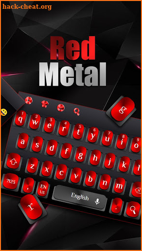 Cool Black Red Metal Keyboard screenshot