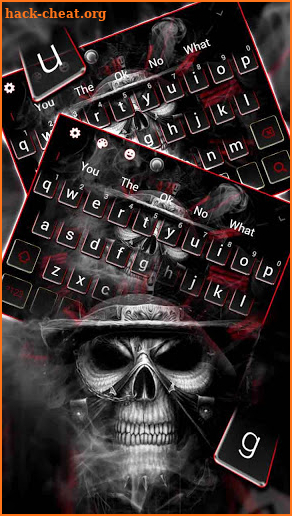 Cool Black Smoke Skull Keyboard Theme screenshot