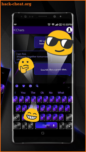Cool Black Violet Keyboard screenshot