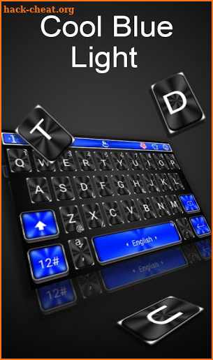 Cool Blue Light Keyboard Theme screenshot