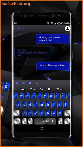 Cool Blue Metal Keyboard screenshot