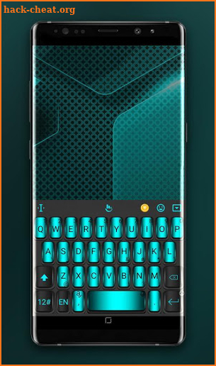 Cool Blue Texture Keyboard Theme screenshot