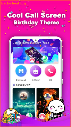 Cool Call Screen-Birthday Theme screenshot