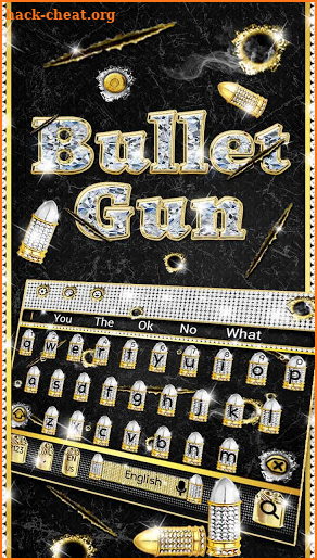 Cool Diamond Bullet Gun Keyboard Theme screenshot
