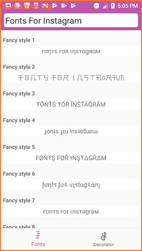 Cool Fonts for Instagram, Facebook, Twitter, ... screenshot