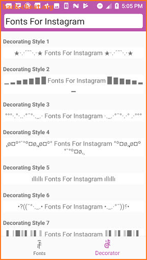 Cool Fonts for Instagram, Facebook, Twitter, ... screenshot