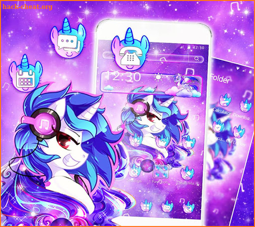 Cool Galaxy Monster Unicorn Theme screenshot