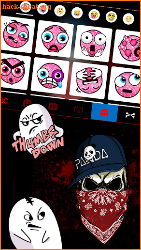 Cool Gangster Skull Keyboard Background screenshot