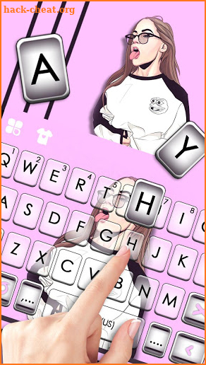 Cool Girl Swag Keyboard Theme screenshot